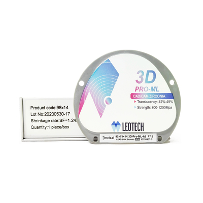 acheter 98 mm Blocs de zirconium multicouche 3D manuels dentaires 10 mm - 30 mm Épaisseur fabrication en ligne