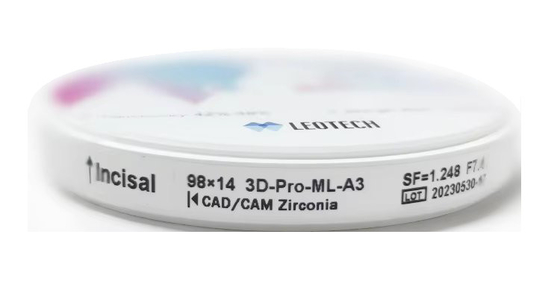 kaufen 5-Schicht Gradient Zirkonoxid Block 3D-Pro-ML 42-49% Transluzenz & 800-1200MPa Festigkeit Online-Herstellung