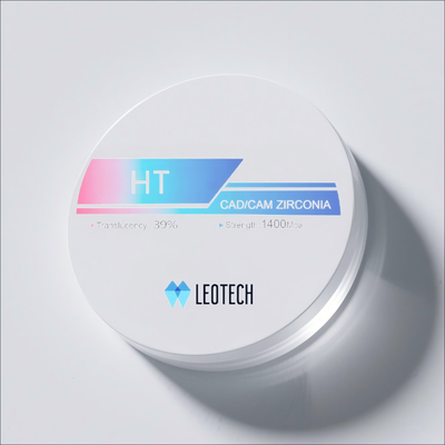 HT White Dental Crown Blocks 10-25mm White , 1400MPa Strength Zirconia , Veneer/Bridge Material