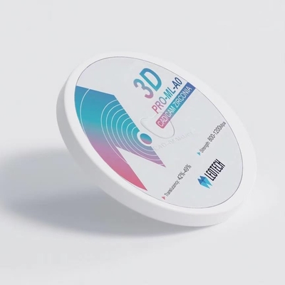Multilayer Zirconia Disc 800-1200MPa Strength & 5.0-6.5MPa·√m Toughness 16-Color Staining