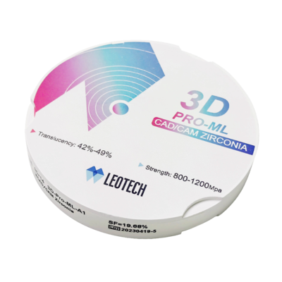 High Fracture Toughness 5.0-6.5MPa·m¹/² Zirconia Block For All Crown/Bridge Cases