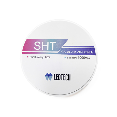 SHT Ultra-Translucent Zirconia Block , 46% Light Transmission , 1000MPa Strength for Aesthetic Crowns