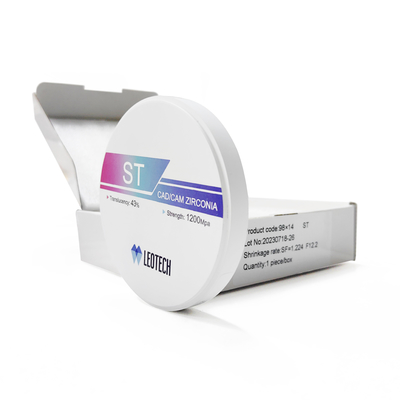 High-Strength ST Zirconia , 1200MPa for Multi-Unit Bridges , ISO Class 5 Certified