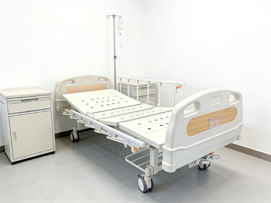 Manual Double-Crank Nursing Bed with Four-Wheel Brake & High Load Capacity - 4