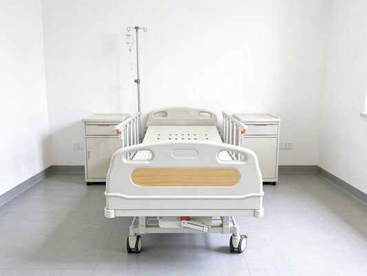 Single-Crank Manual Nursing Bed with 75° Backrest 250kg Capacity - B3-1 - 5